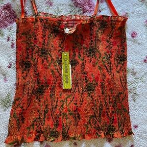 Gianni Bini Orange and Black Camisole